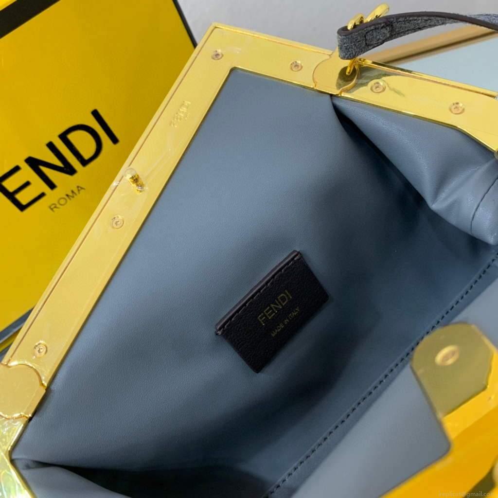 Fendi First Small flannel Bag 8BP129 Blue