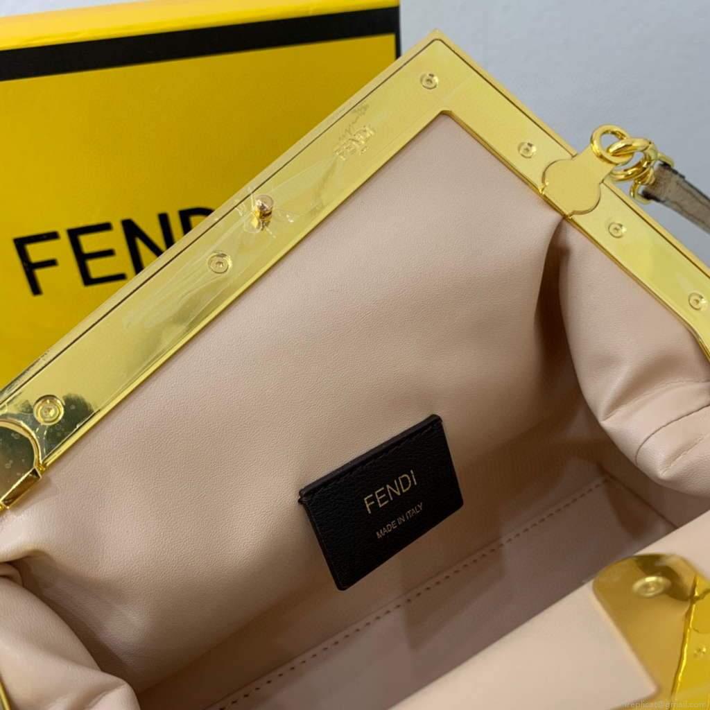 Fendi First Small flannel Bag 8BP129 Tan
