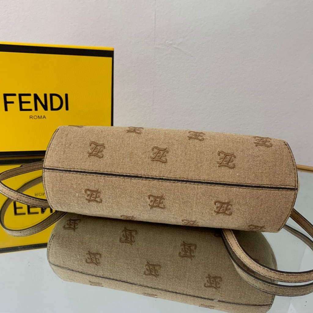 Fendi First Small flannel Bag 8BP129 Tan