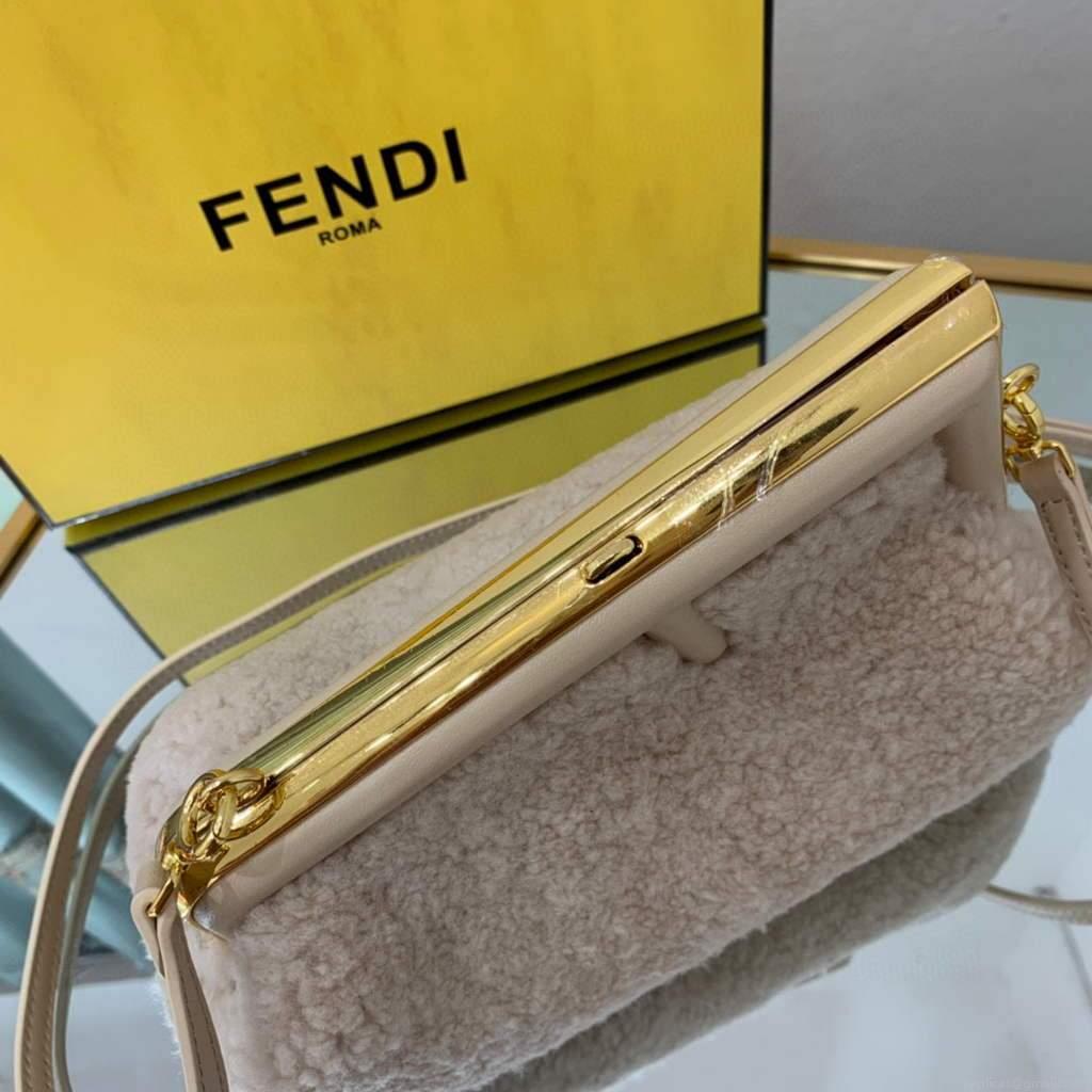 Fendi First Small Sheepskin Bag 8BP129 Beige