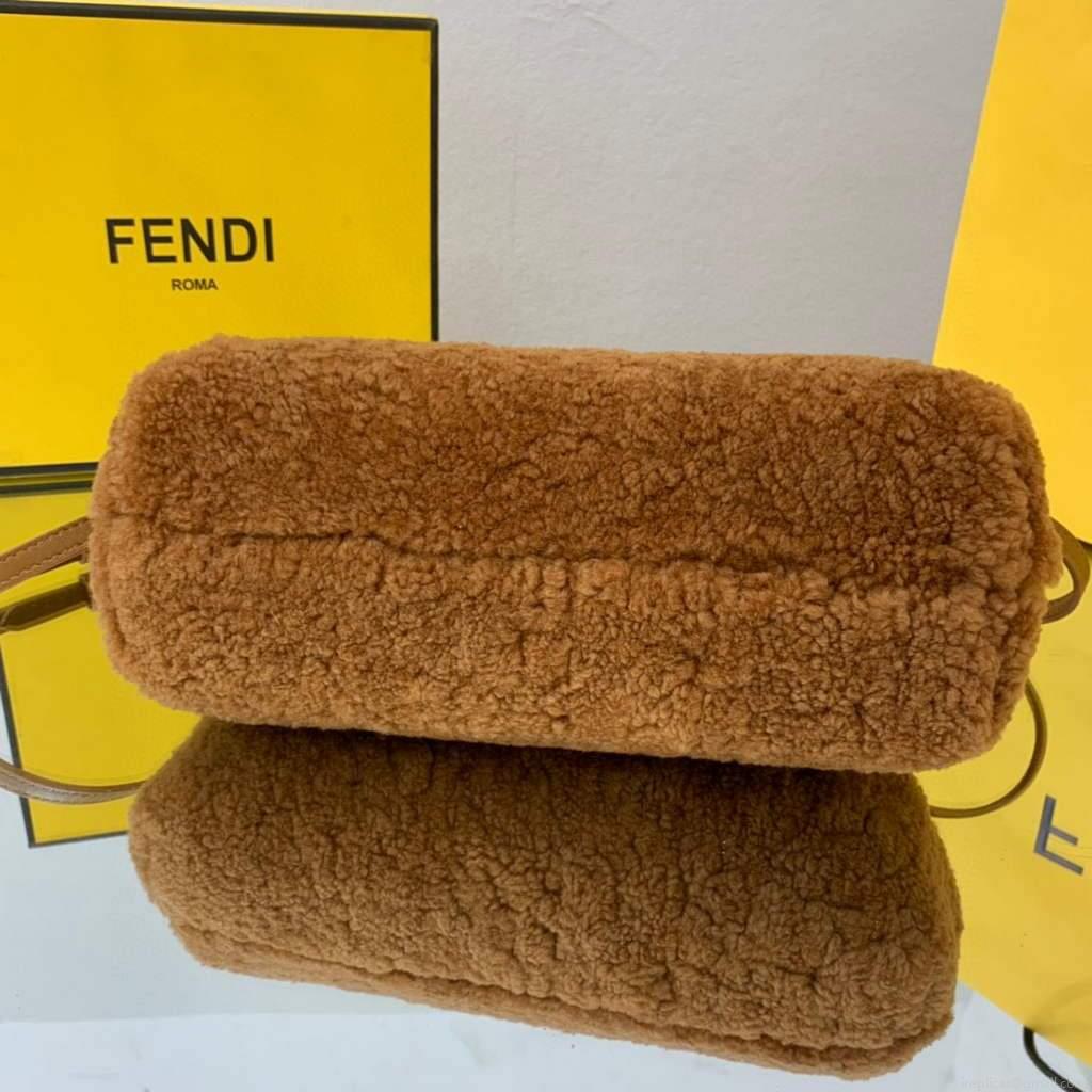 Fendi First Small Sheepskin Bag 8BP129 Brown