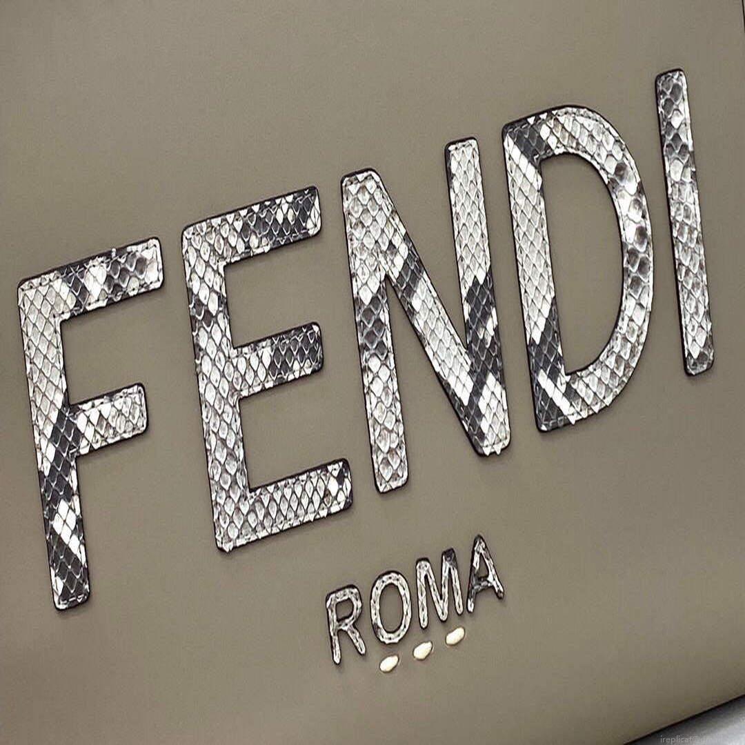 Fendi 8BH386 Sunshine Medium Fendi Tote Bag 8518 Gray