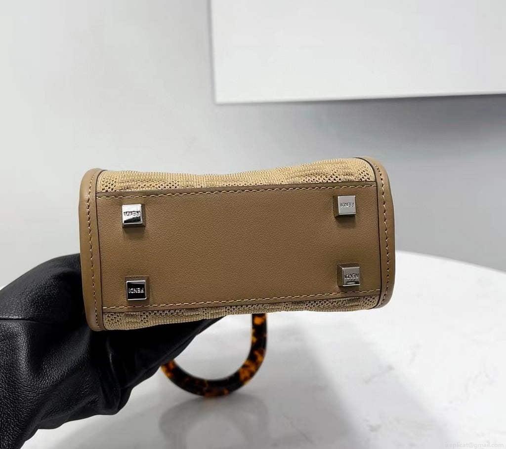 Fendi 8BS051 Mini Sunshine Shopper Bag 8527 Apricot