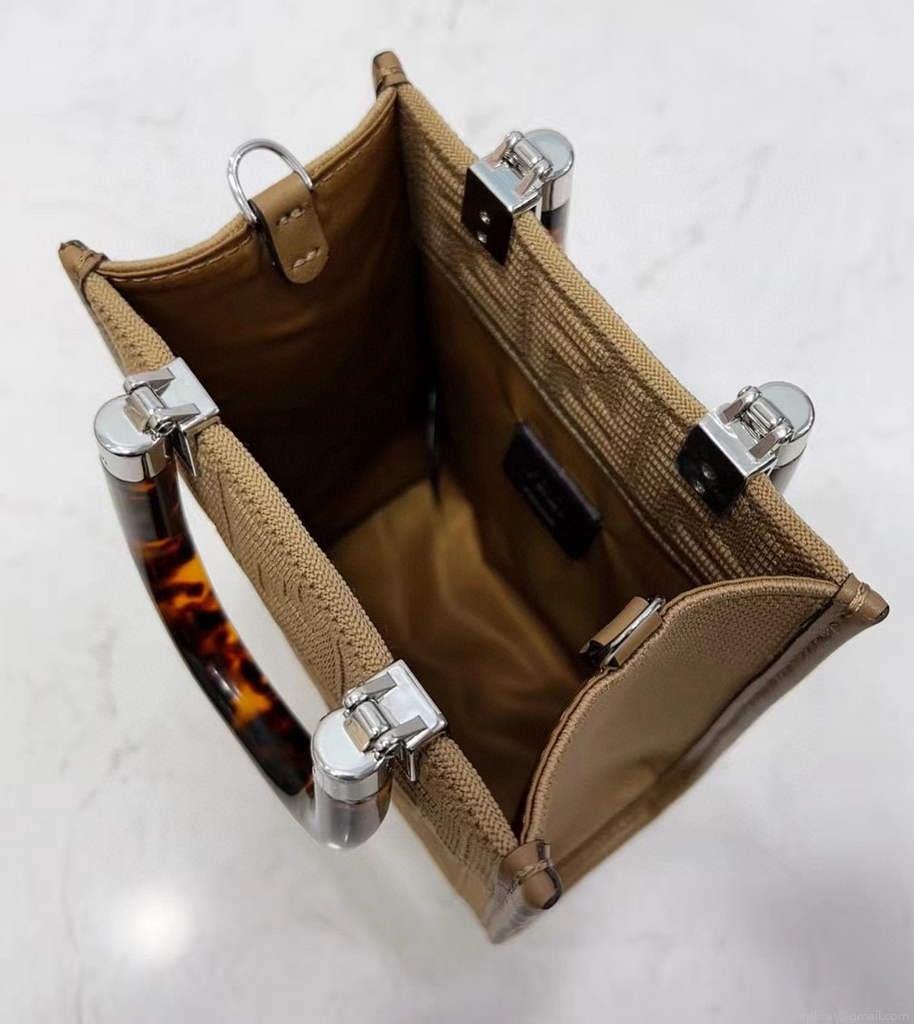 Fendi 8BS051 Mini Sunshine Shopper Bag 8527 Apricot