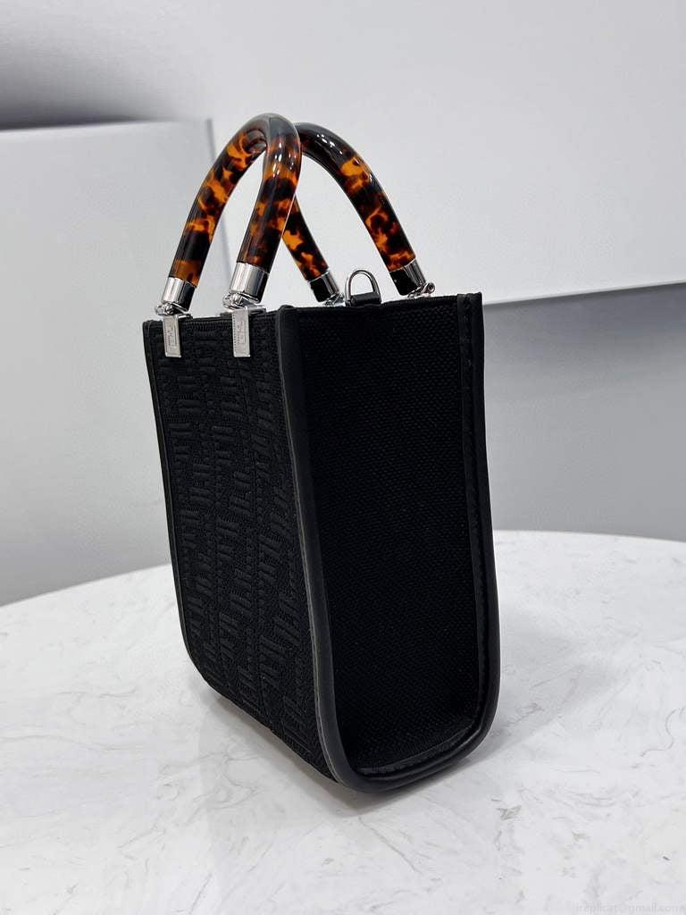 Fendi 8BS051 Mini Sunshine Shopper Bag 8527 Black