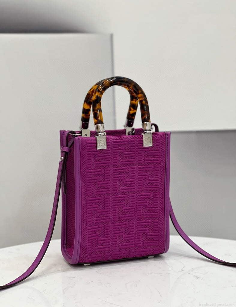 Fendi 8BS051 Mini Sunshine Shopper Bag 8527 Purple