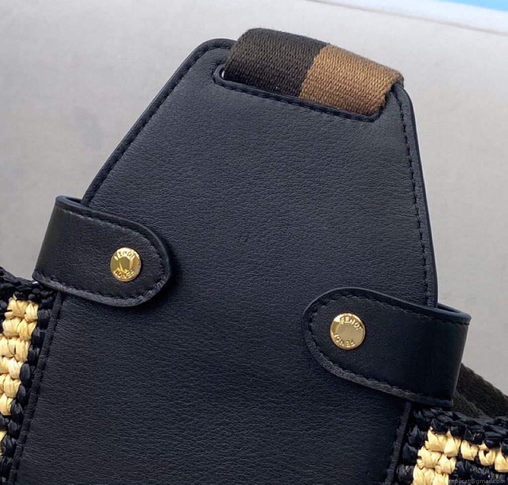 Fendi 8BZ047 Shoulder Fendi FF Raffia Guitar 8301 Bag