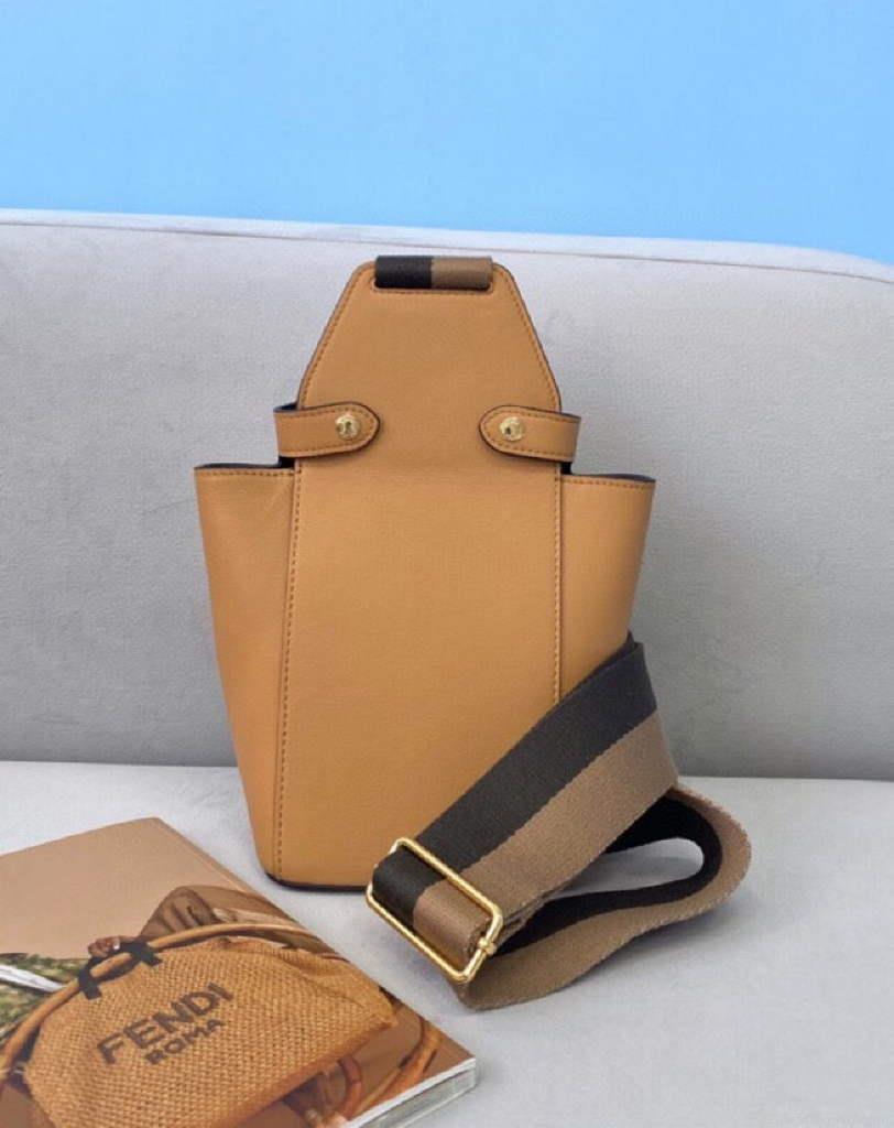 Fendi 8BZ047 Guitar 8301 Shoulder bag Apricot