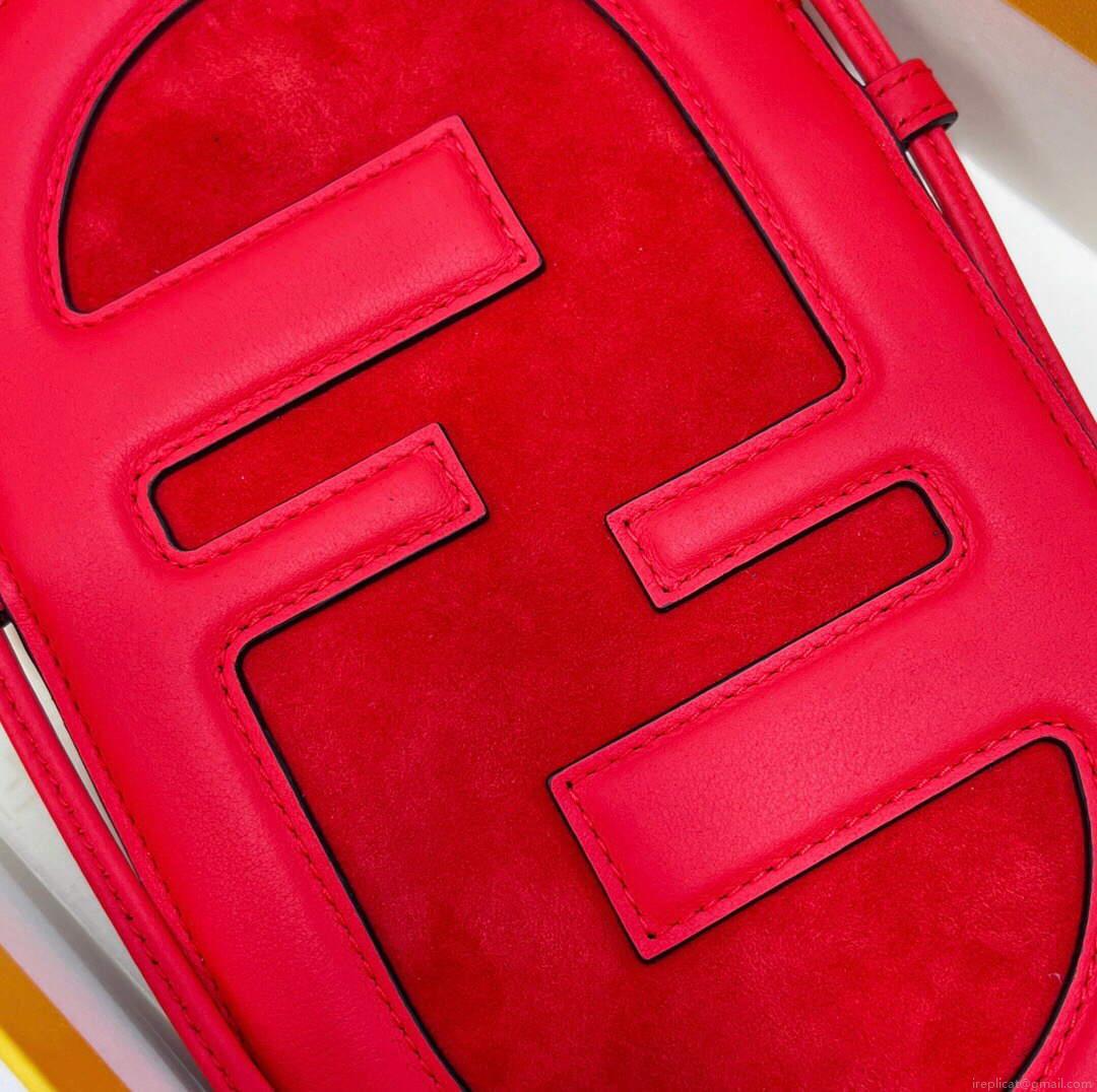 Fendi 8526 Phone Shoulder Bag Red