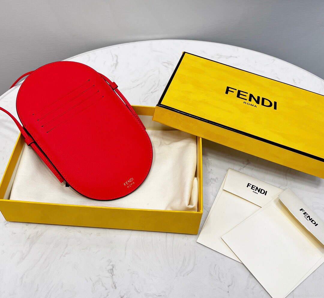 Fendi 8526 Phone Shoulder Bag Red