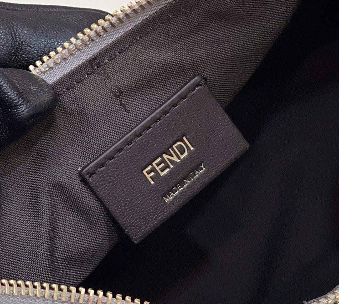 Fendi 8BR798 Fendigraphy Small White leather bag 80056M Silver