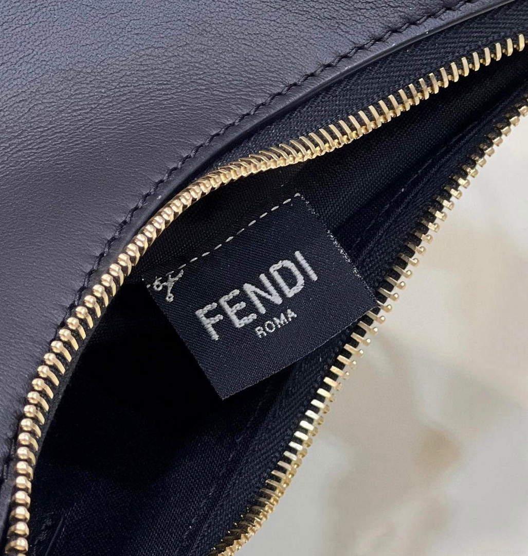 Fendi 8BR798 Fendigraphy Small White leather bag 80056M Black