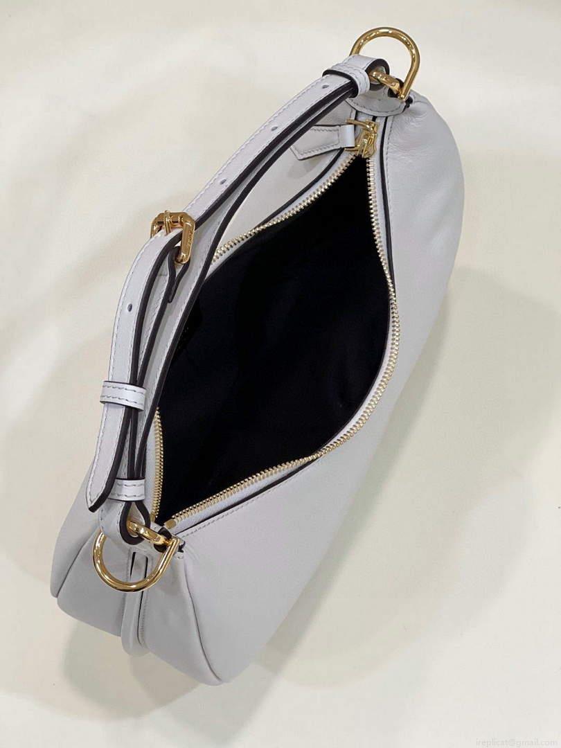 Fendi 8BR798 Fendigraphy Small White leather bag 80056M White