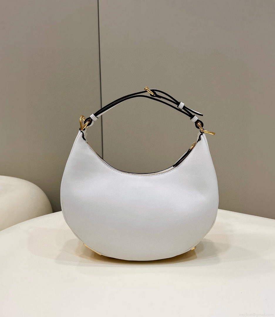 Fendi 8BR798 Fendigraphy Small White leather bag 80056M White