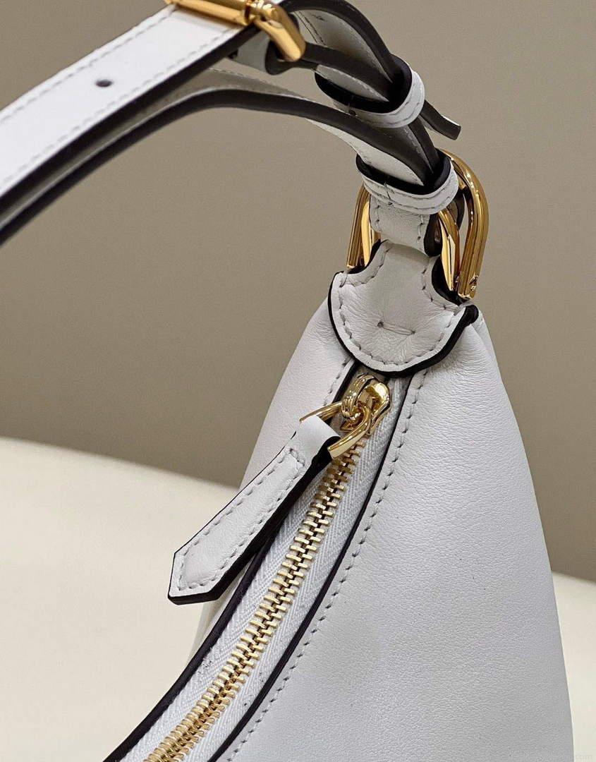 Fendi 8BR798 Fendigraphy Small White leather bag 80056M White