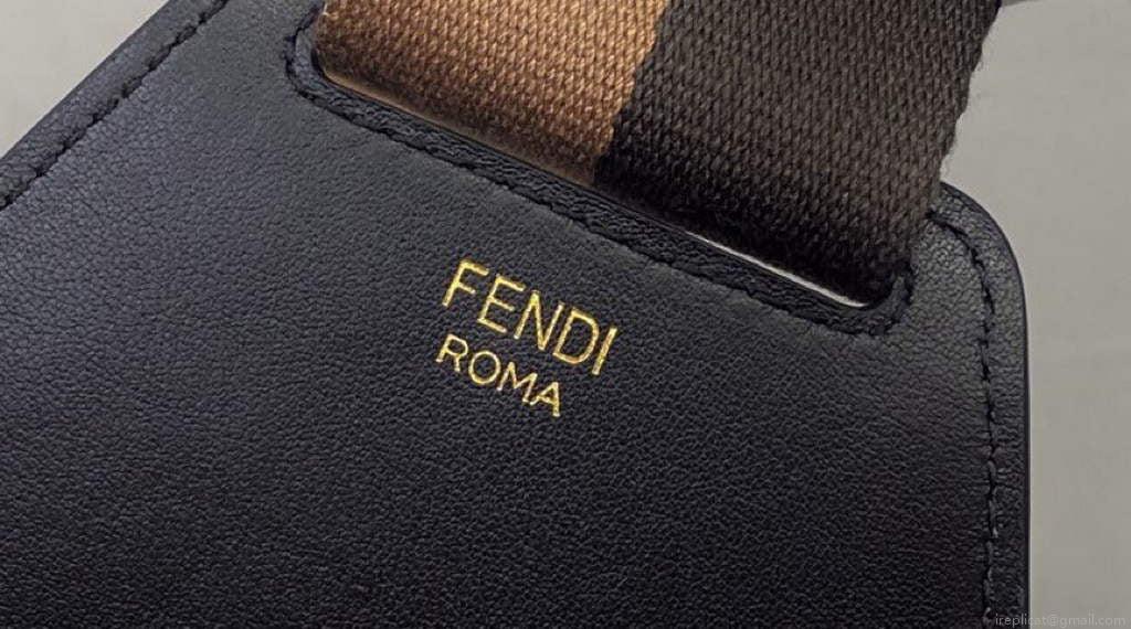 Fendi 8BZ047 Guitar 8301 Shoulder bag Black