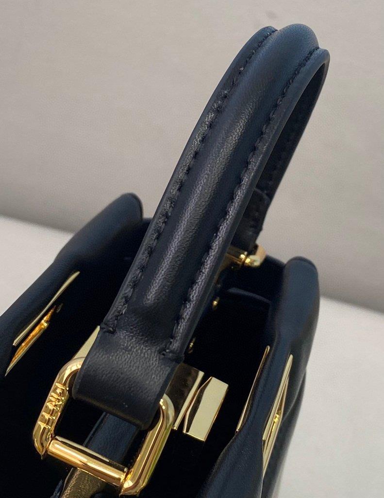 Fendi 8BN320 Peekaboo ICONIC XS Black nappa Leather 8328 Bag