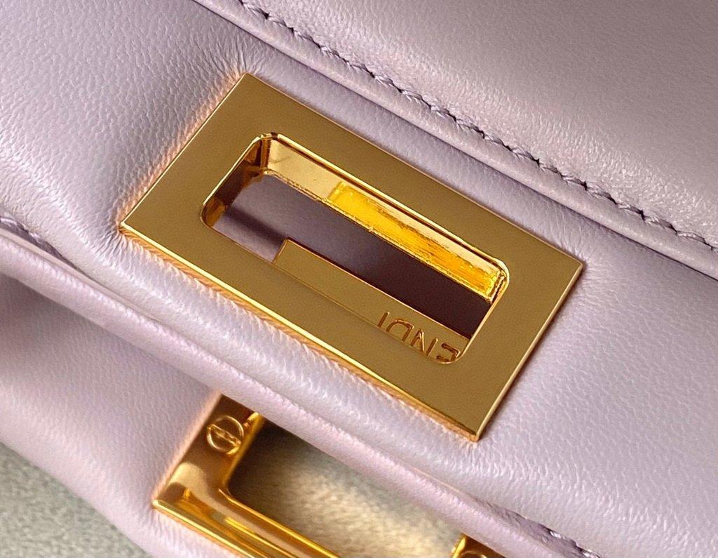 Fendi 8BN320 Peekaboo ICONIC XS Light Purple Nappa Leather 8328 Bag