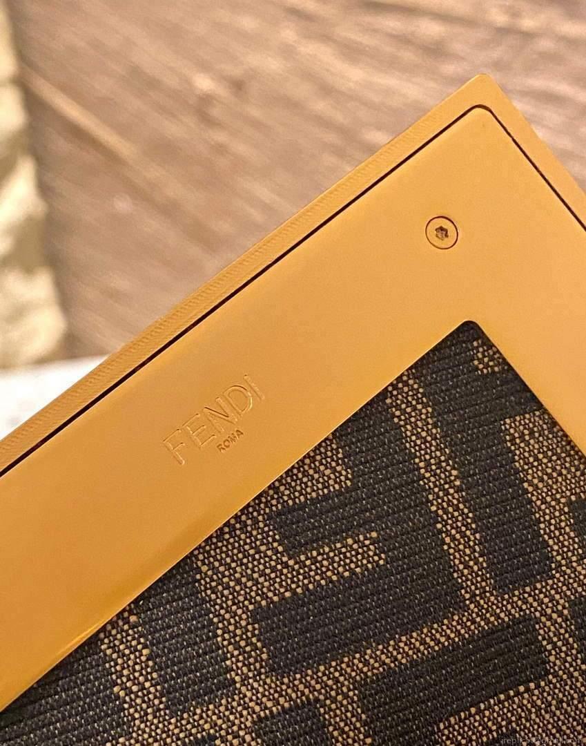Fendi 8BP127 FENDI FIRST Medium Dark Brown leather bag