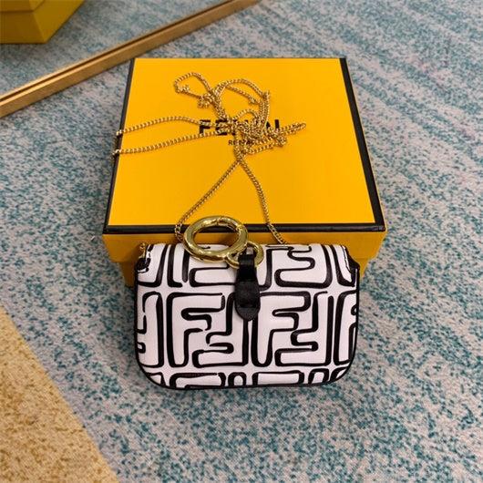FENDI 6801 Monogram Casual Style Street Style Collaboration 2WAY Chain Bag