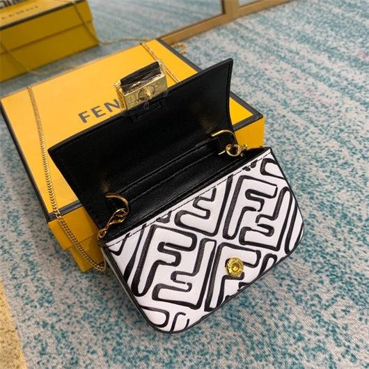 FENDI 6801 Monogram Casual Style Street Style Collaboration 2WAY Chain Bag
