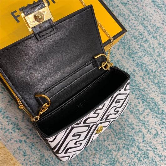 FENDI 6801 Monogram Casual Style Street Style Collaboration 2WAY Chain Bag