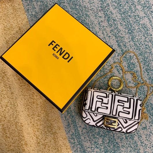 FENDI 6801 Monogram Casual Style Street Style Collaboration 2WAY Chain Bag