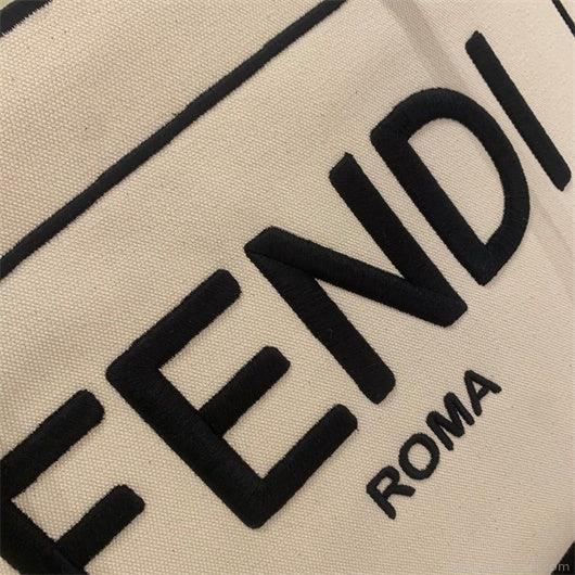 FENDI 8BH378 Medium ROMA Tote Undyed canvas Tote bag