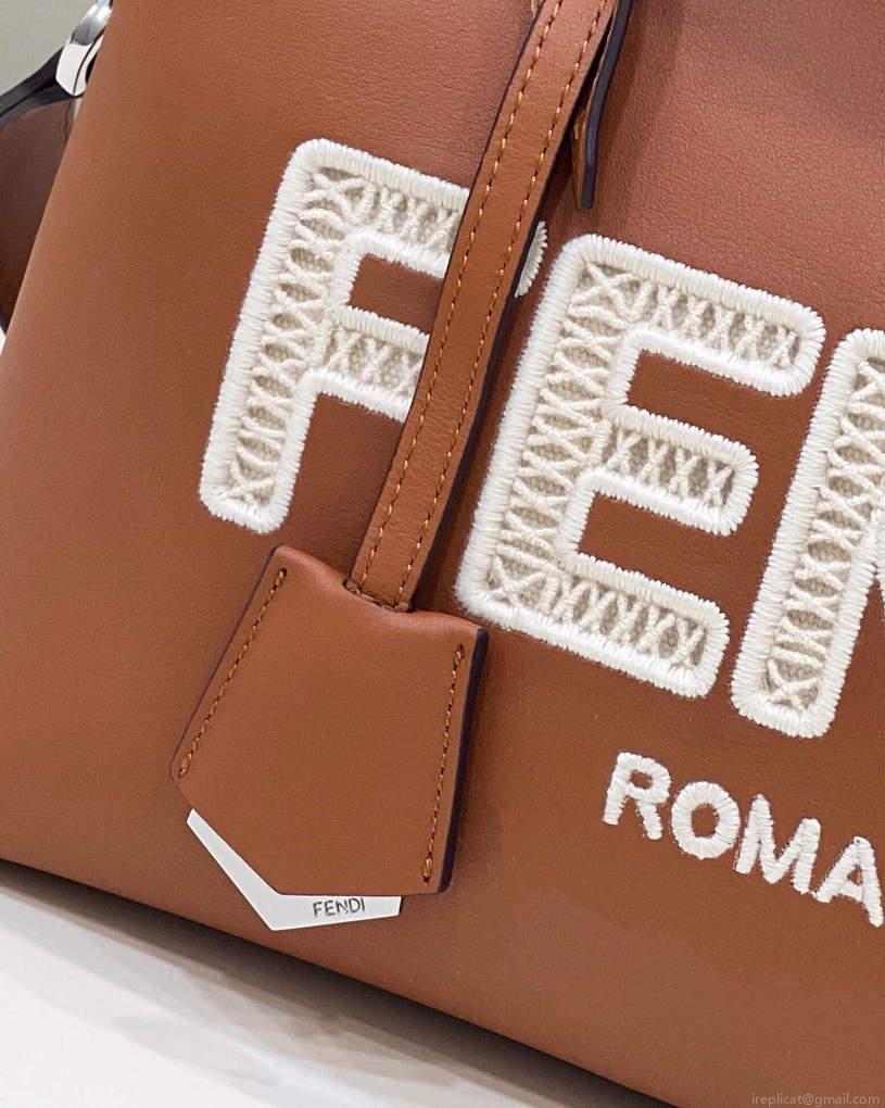Fendi 8BL146 By The Way Medium Brown leather Boston Bag