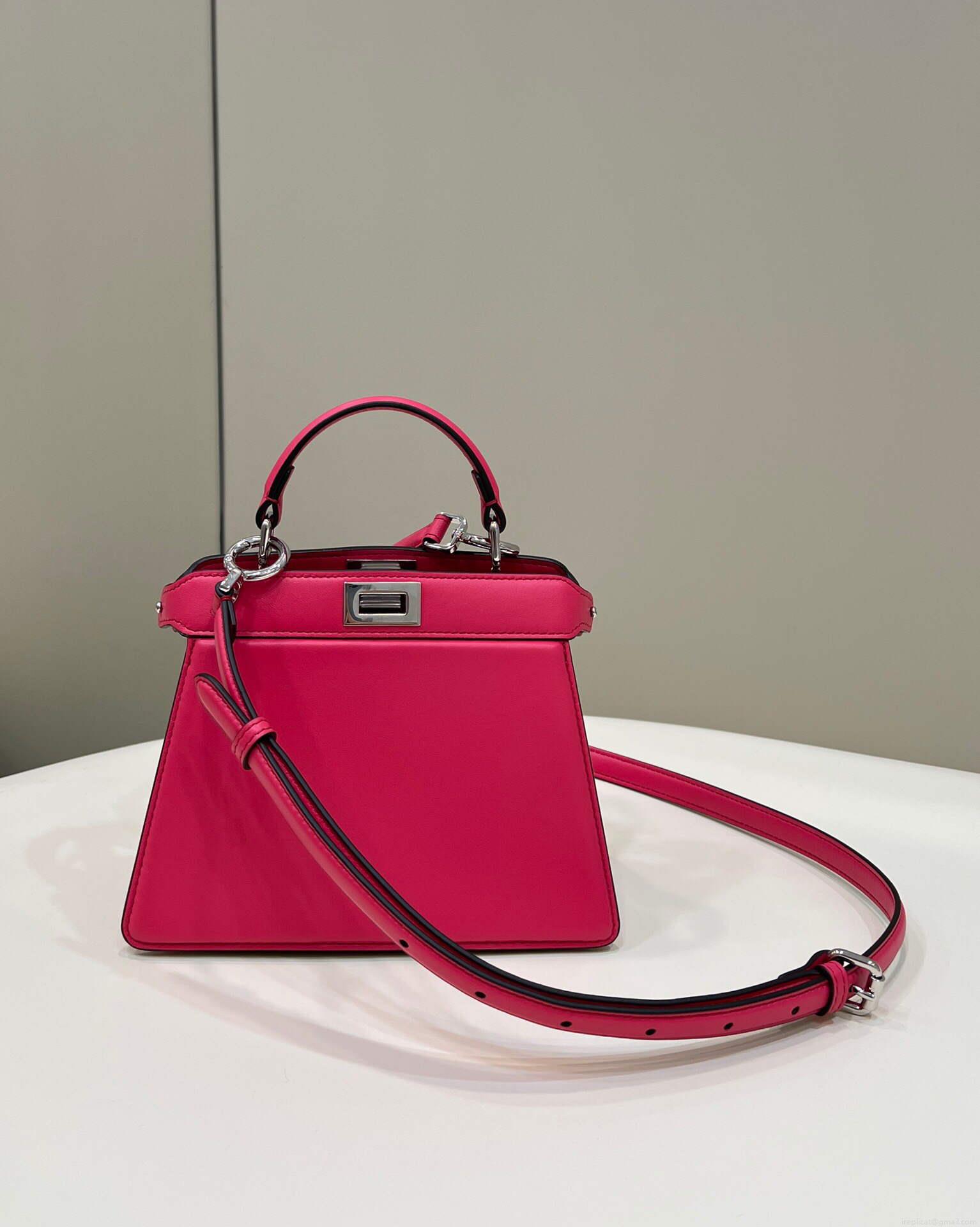 Fendi 8BN335 Peekaboo ISeeU Petite Padded Nappa Leather Bag Red