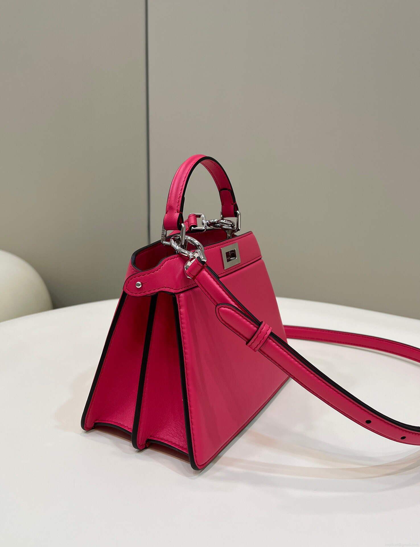 Fendi 8BN335 Peekaboo ISeeU Petite Padded Nappa Leather Bag Red