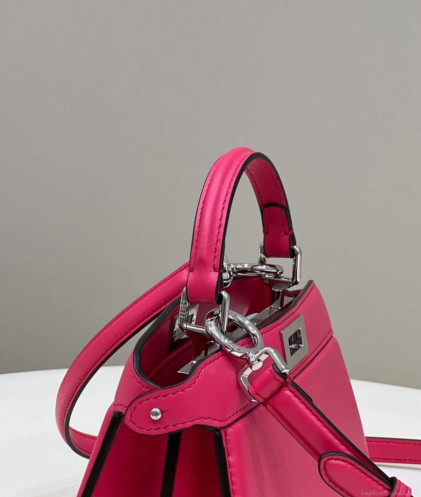 Fendi 8BN335 Peekaboo ISeeU Petite Padded Nappa Leather Bag Red