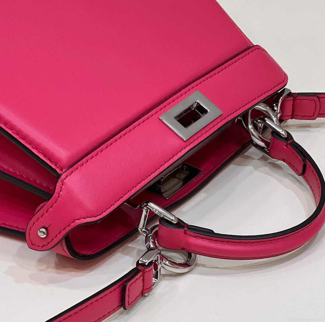 Fendi 8BN335 Peekaboo ISeeU Petite Padded Nappa Leather Bag Red