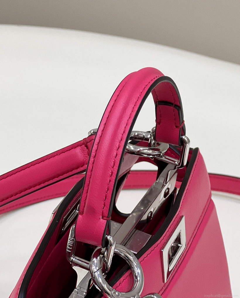 Fendi 8BN335 Peekaboo ISeeU Petite Padded Nappa Leather Bag Red