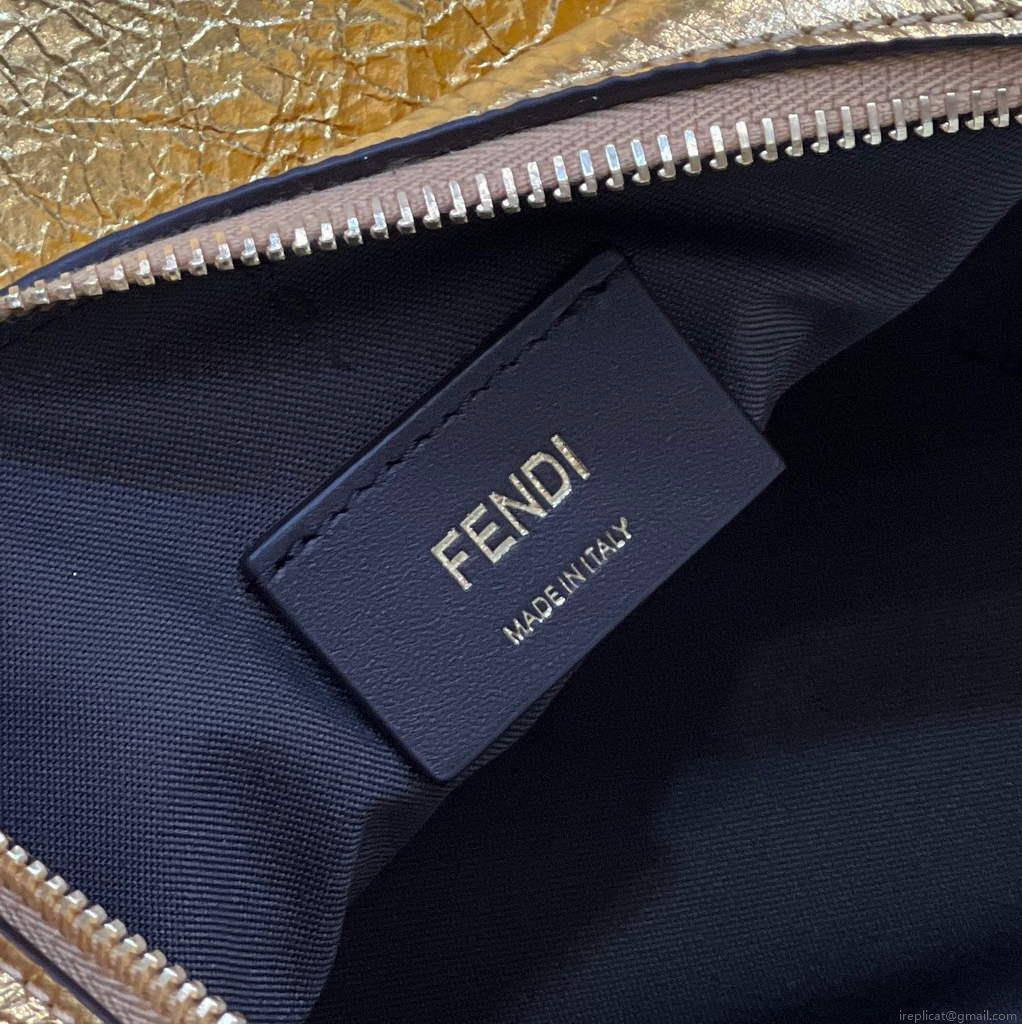 Fendi 8BR799 Fendigraphy Medium Gold laminated leather bag