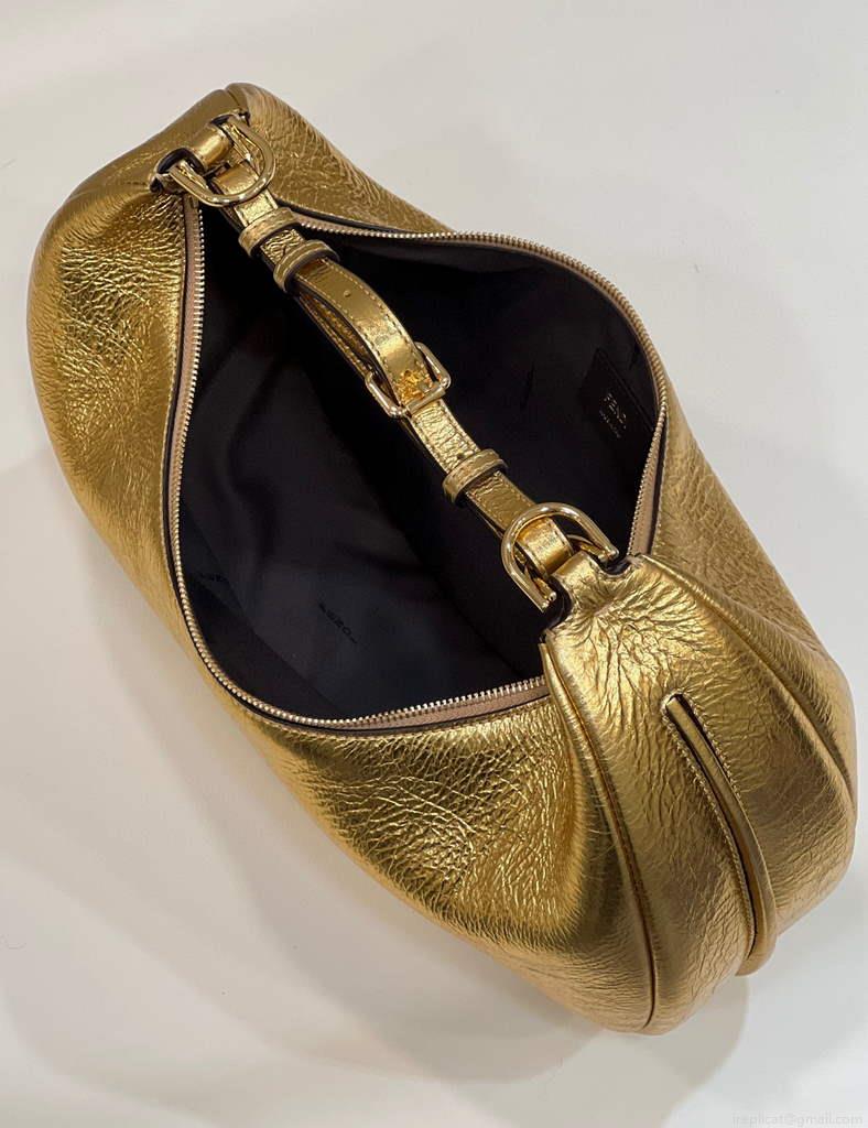 Fendi 8BR799 Fendigraphy Medium Gold laminated leather bag