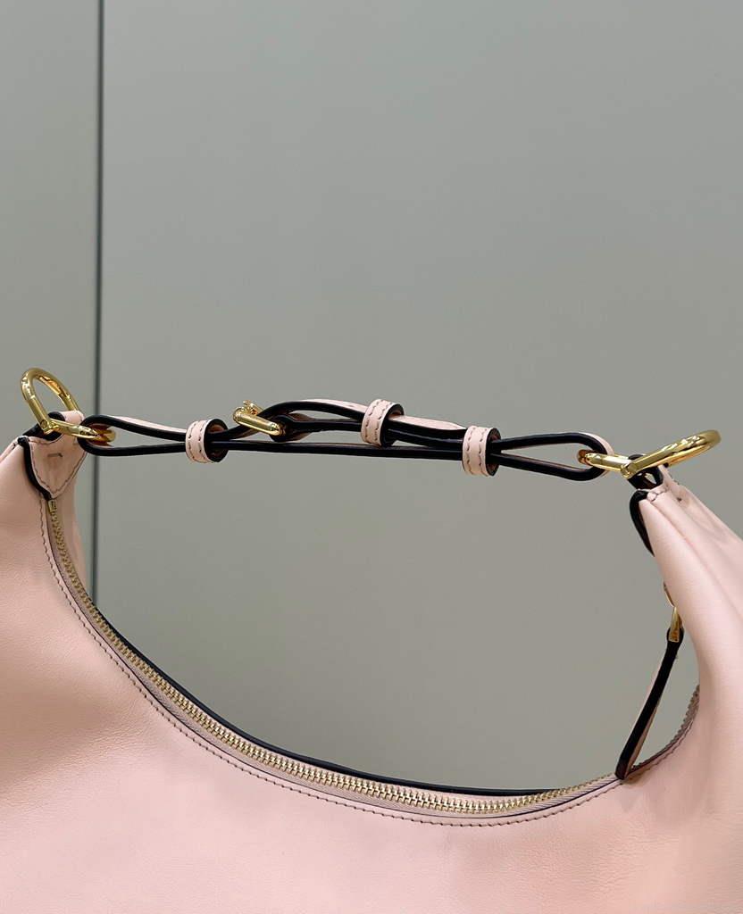 Fendi 8BR799 Fendigraphy Medium Pink laminated leather bag