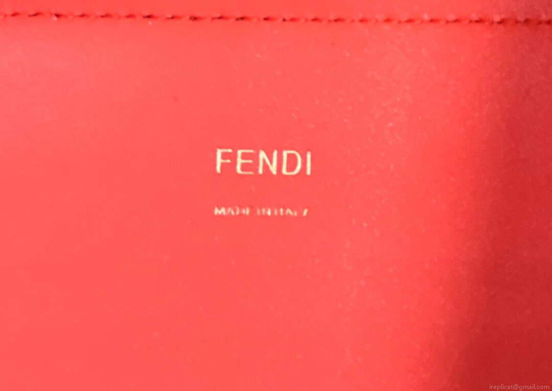 Fendi 8BH386 Sunshine Medium Fuchsia Leather Shopper Bag 8535 Multicolour