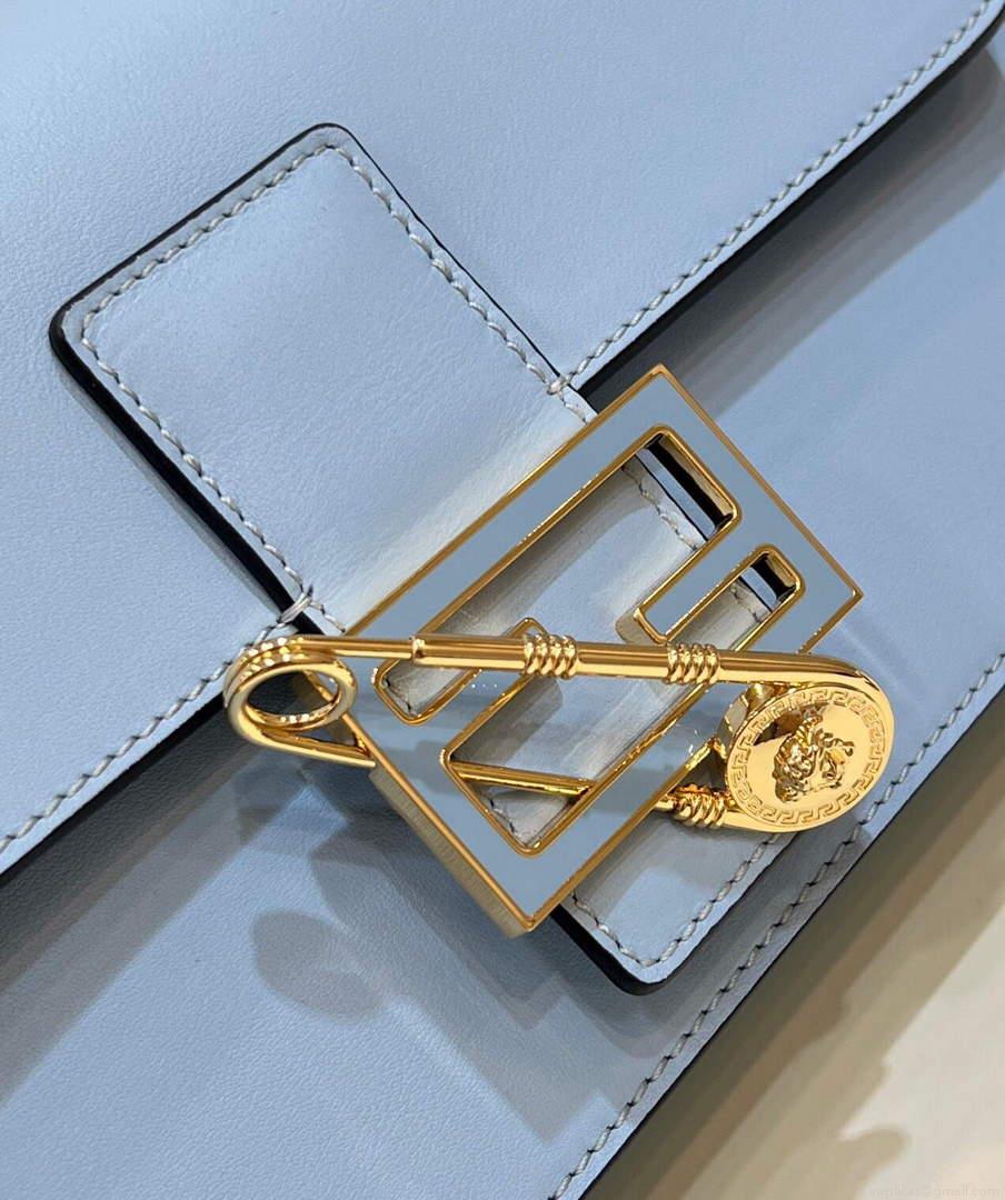 Fendi 8BR801 Baguette Brooch Bag Blue