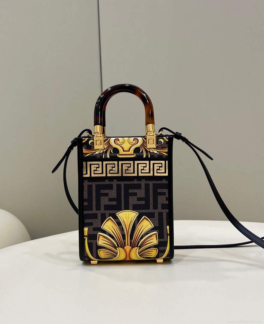 Fendi 8BS051 Mini Sunshine Shopper Bag Multicolor
