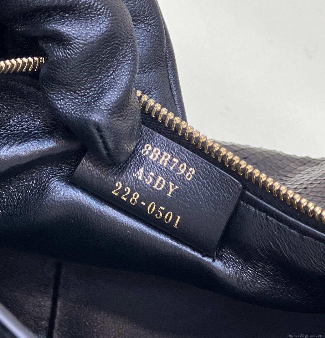 Fendi 8BR798 Fendigraphy Small Snake skin Leather bag Black