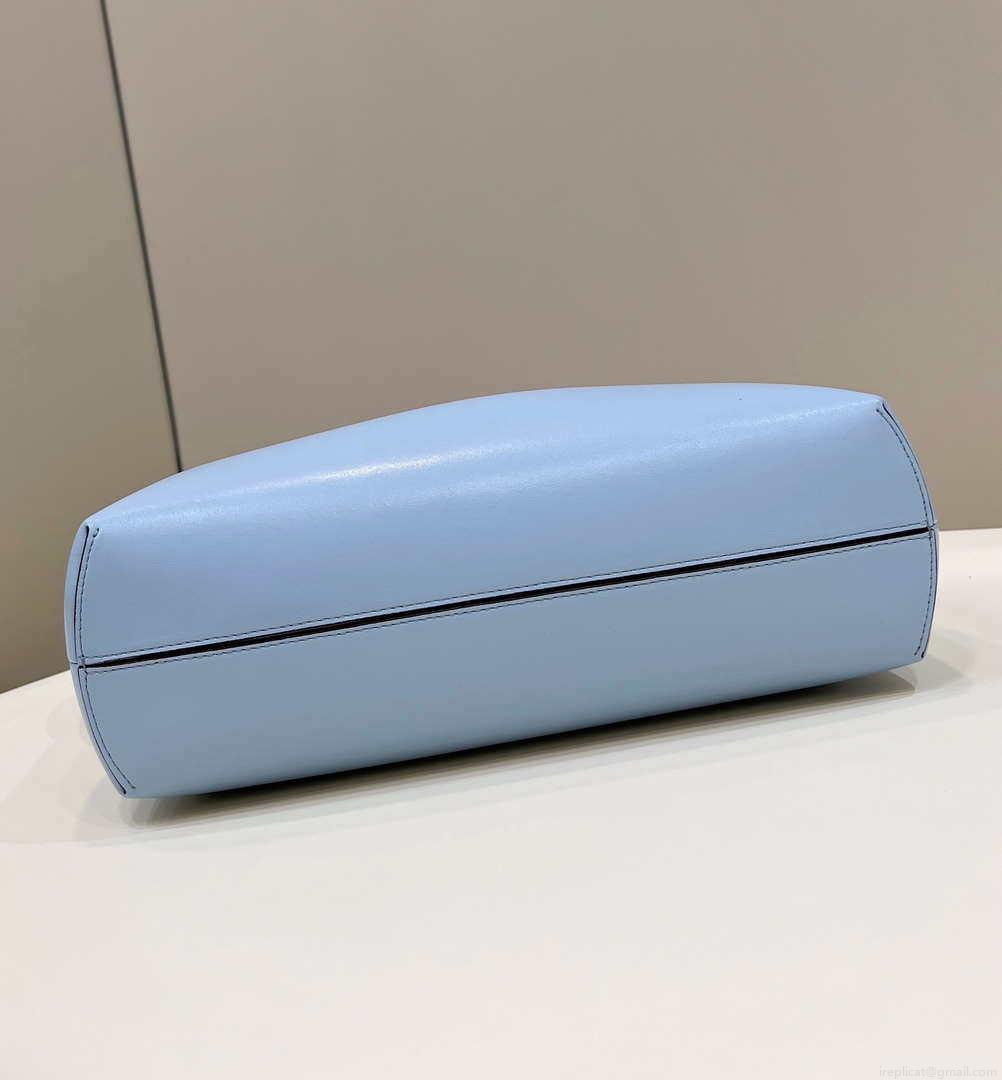 Fendi 8BP127 FENDI FIRST Medium Light Blue leather bag