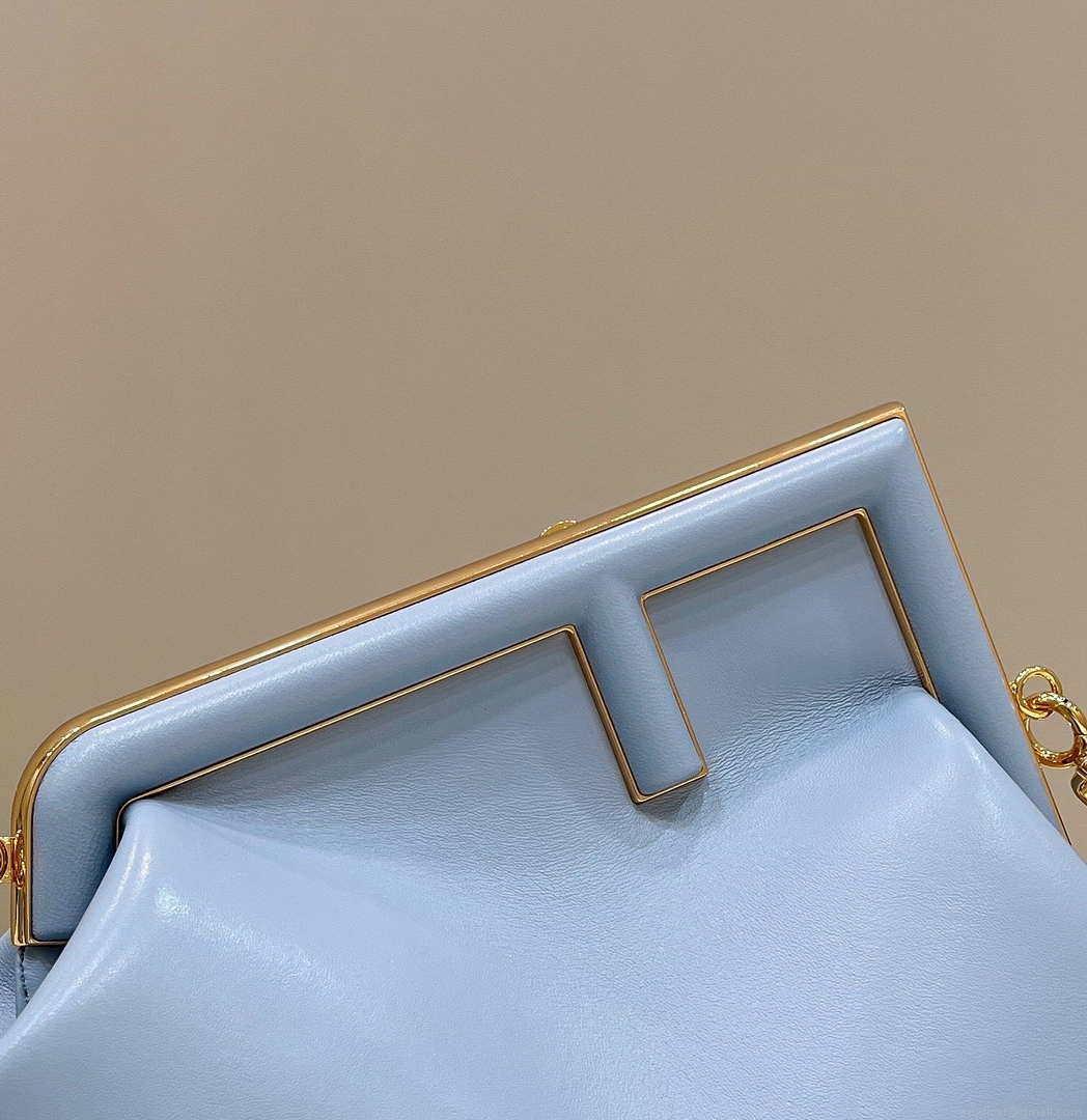 Fendi 8BP127 FENDI FIRST Medium Light Blue leather bag