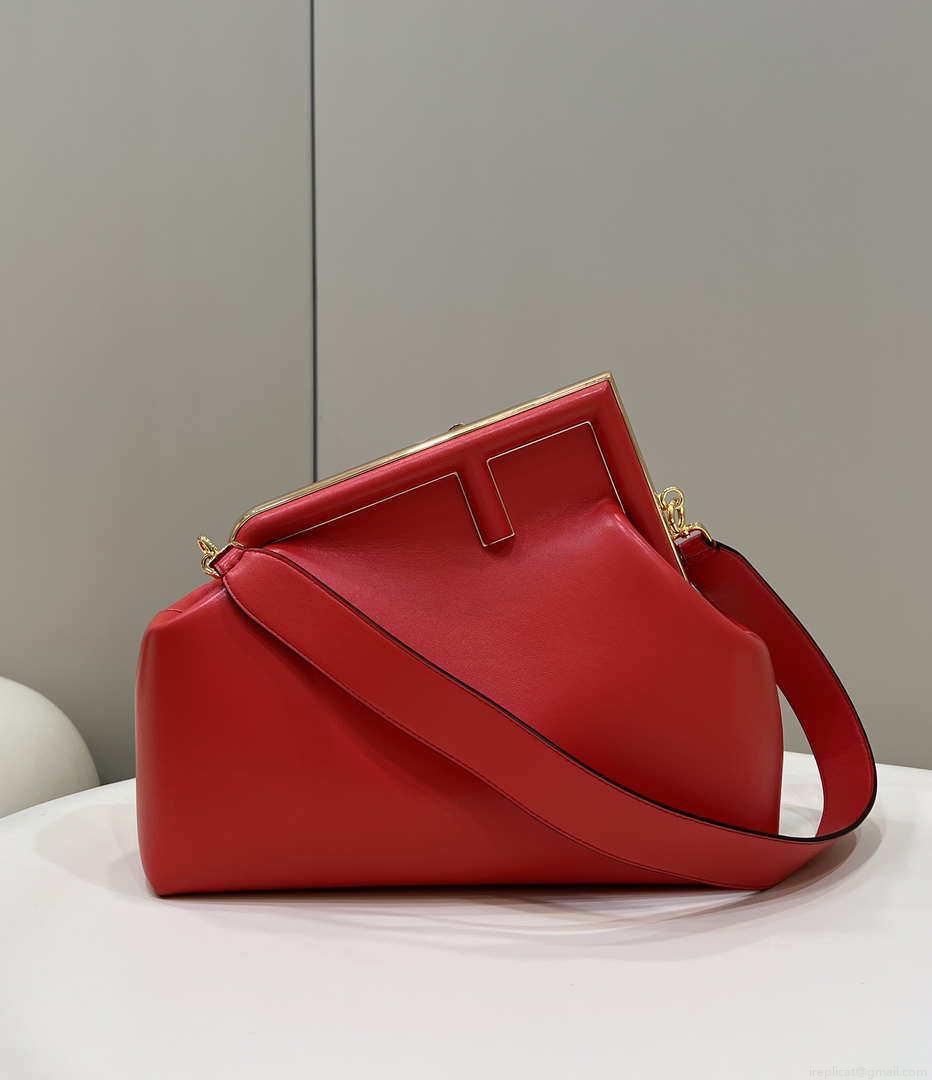 Fendi 8BP127 FENDI FIRST Medium Red leather bag