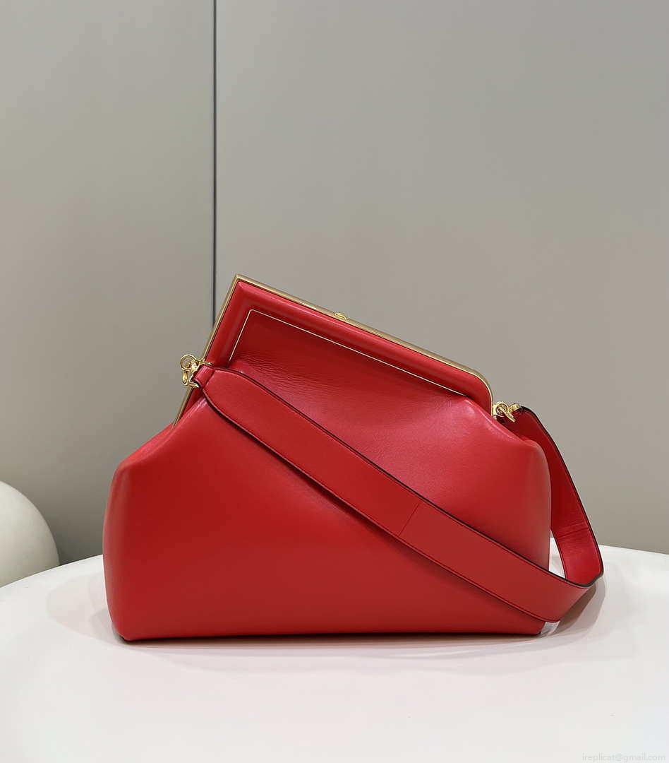 Fendi 8BP127 FENDI FIRST Medium Red leather bag