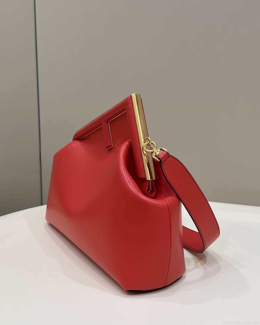Fendi 8BP127 FENDI FIRST Medium Red leather bag