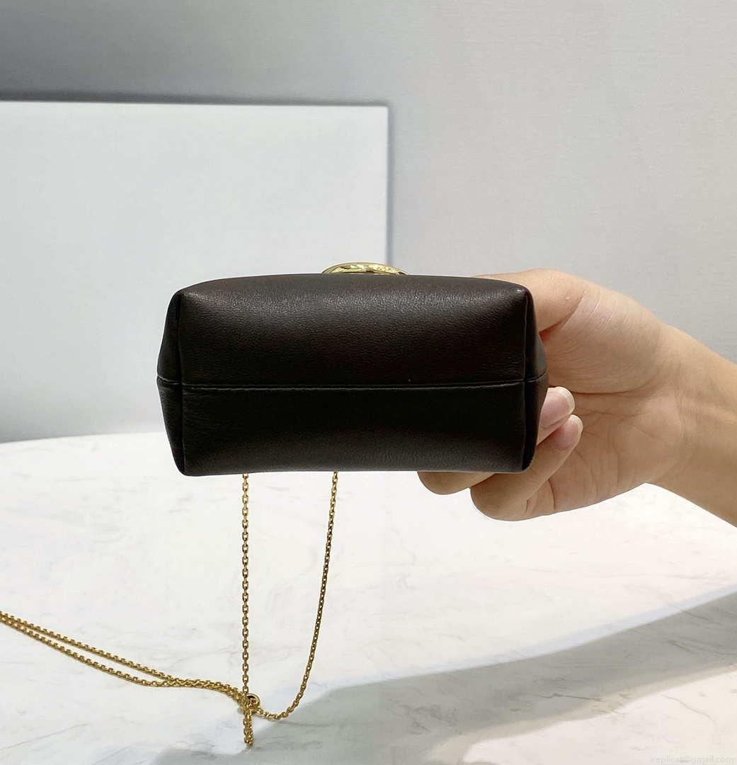 Fendi 7AS051 Nano Fendi First Charm Charm in Coffee nappa leather