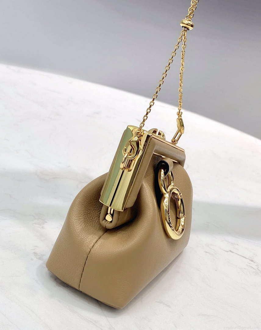 Fendi 7AS051 Nano Fendi First Charm Charm in Apricot nappa leather