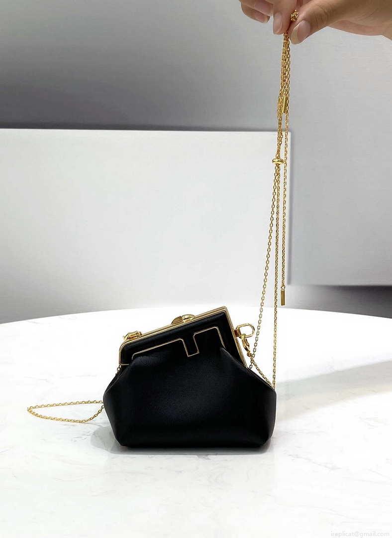 Fendi 7AS051 Nano Fendi First Charm Charm in Black nappa leather