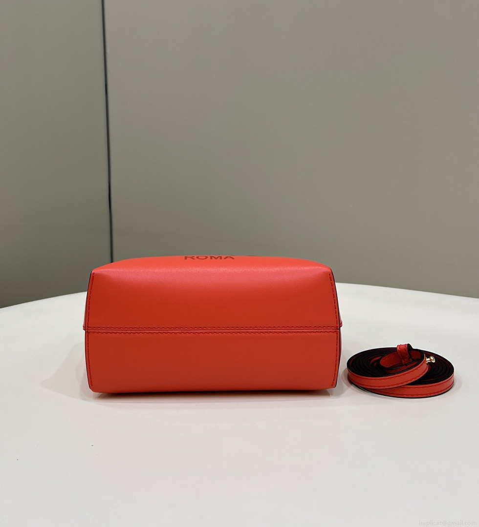 Fendi 8BS067 By The Way Mini Small Boston bag in mint Red leather